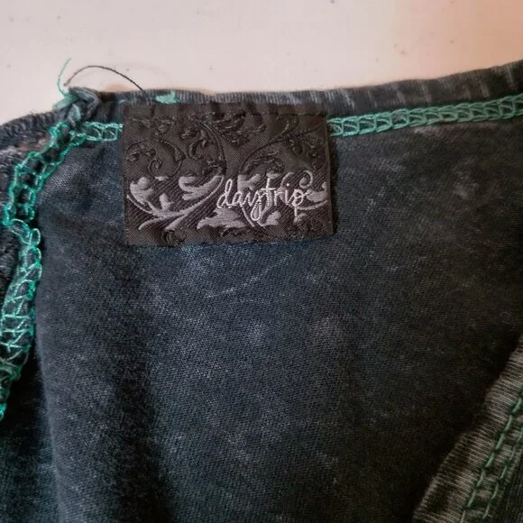 Vintage Y2K Buckle Daytrip Shirt Large Fleur Dis Lis Long Sleeve Lace Studded - Picture 4 of 16